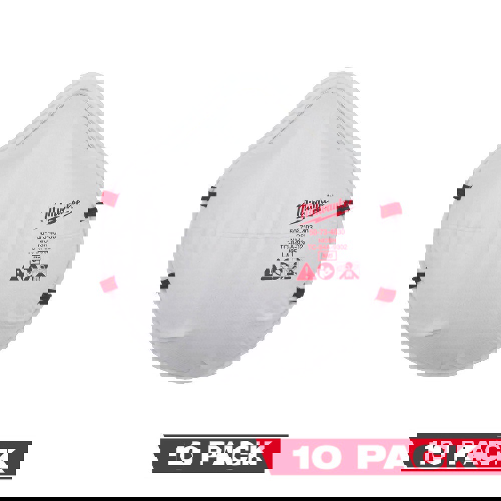 Disposable N95 Respirator: Contains Nose Clip, White, Size Adult